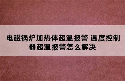 电磁锅炉加热体超温报警 温度控制器超温报警怎么解决